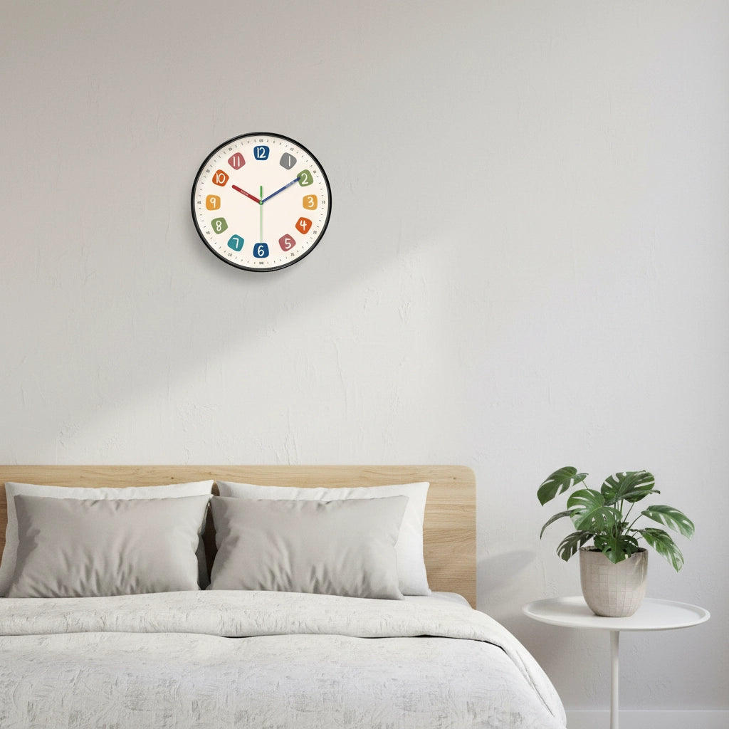 Horloge murale colorée