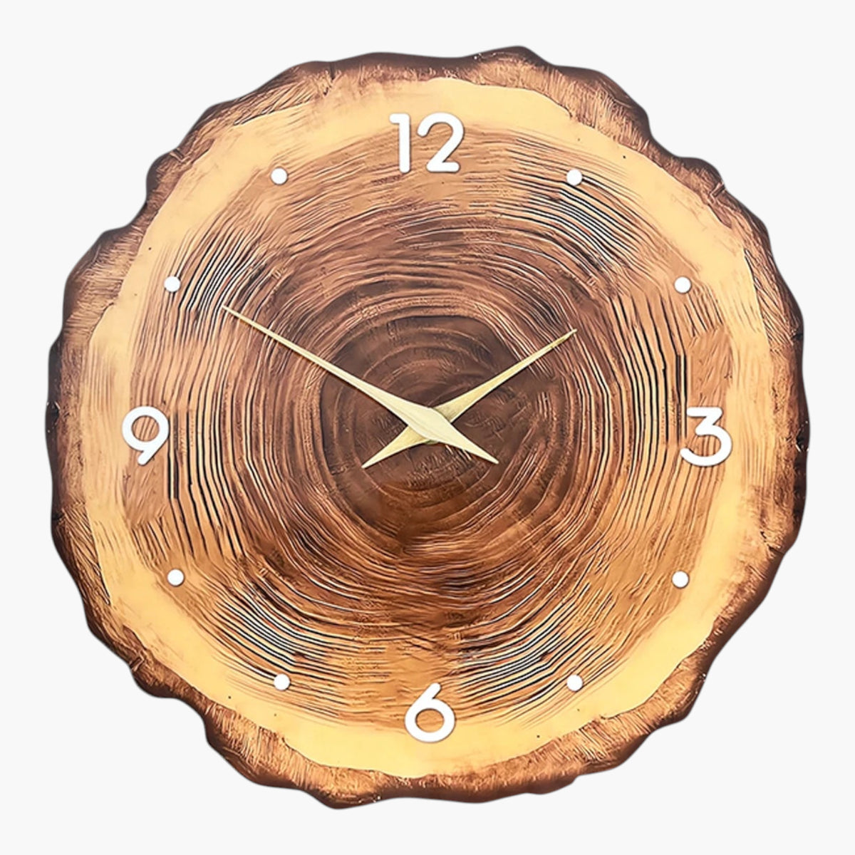 Horloge murale contour bois 40 cm