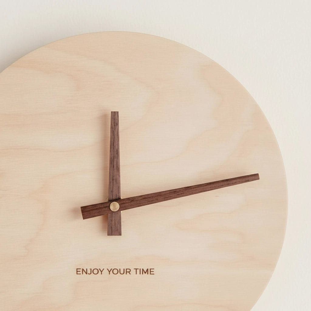 Horloge murale corde bois scandinave