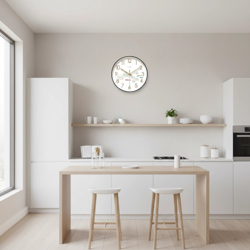 Horloge murale cristal marin bleu Image