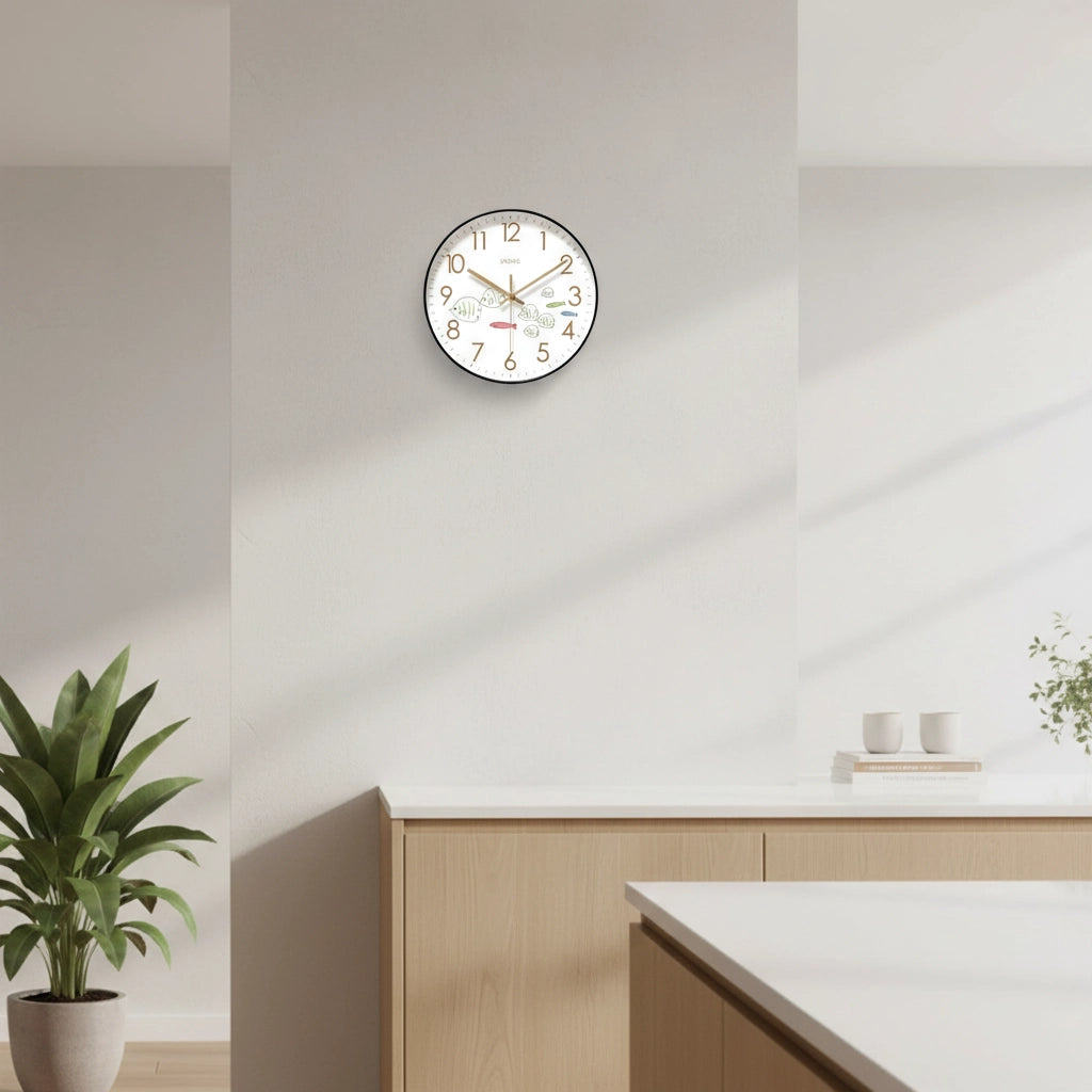 Horloge murale cristal marin bleu Image