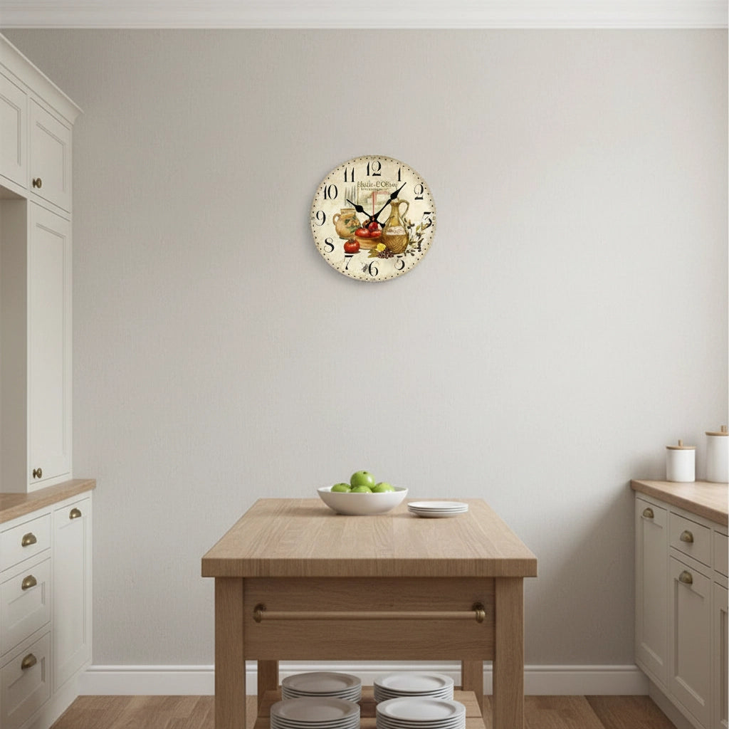 Horloge murale cuisine vintage Image