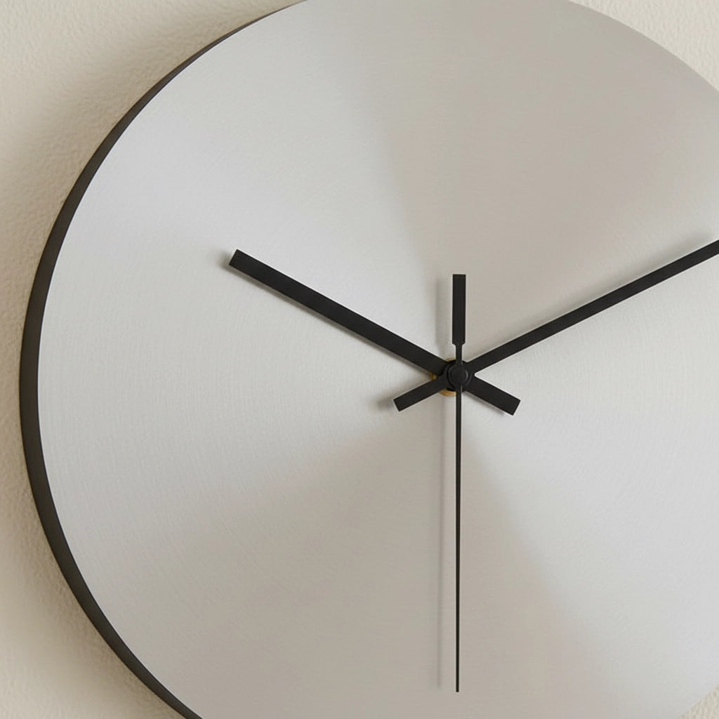 Horloge murale design argent