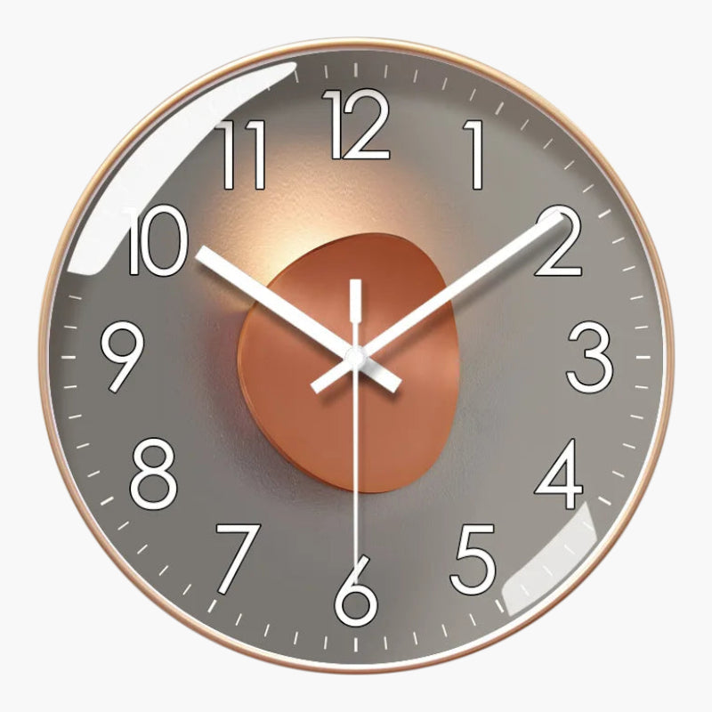 Horloge murale design dorée