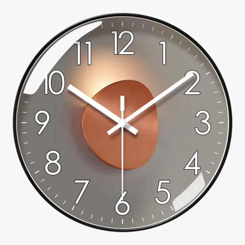 Horloge murale design dorée