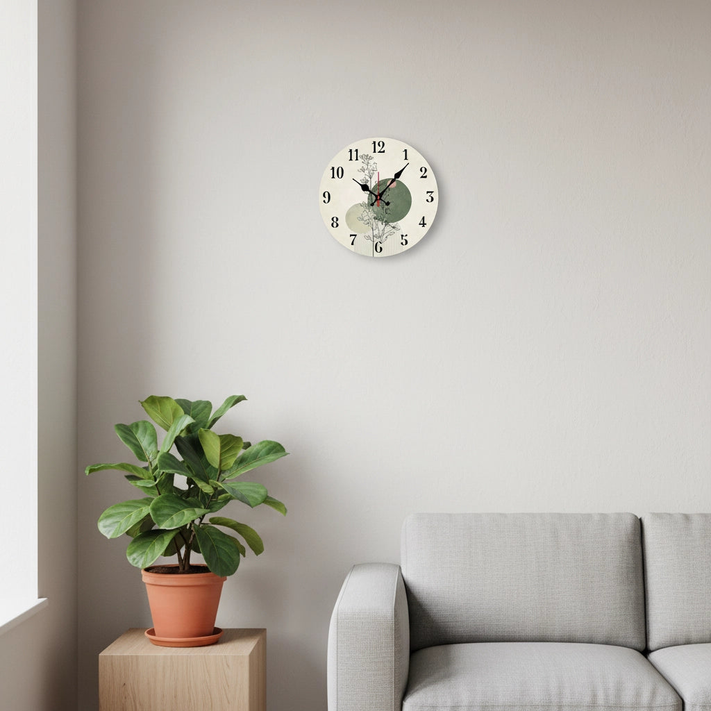 Horloge murale design en bois Image