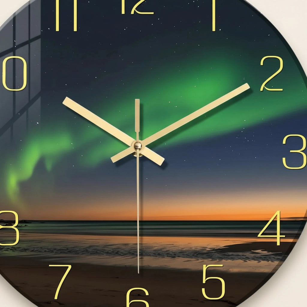 Horloge murale design en verre