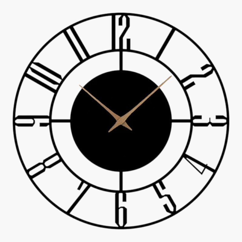 Horloge murale design noire Noir 30 cm