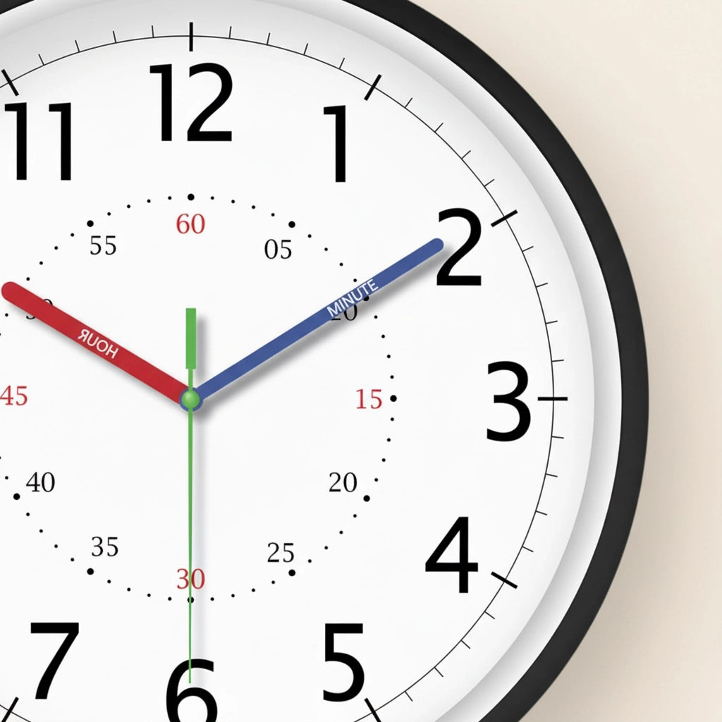 Horloge murale didactique couleurs primaires Image