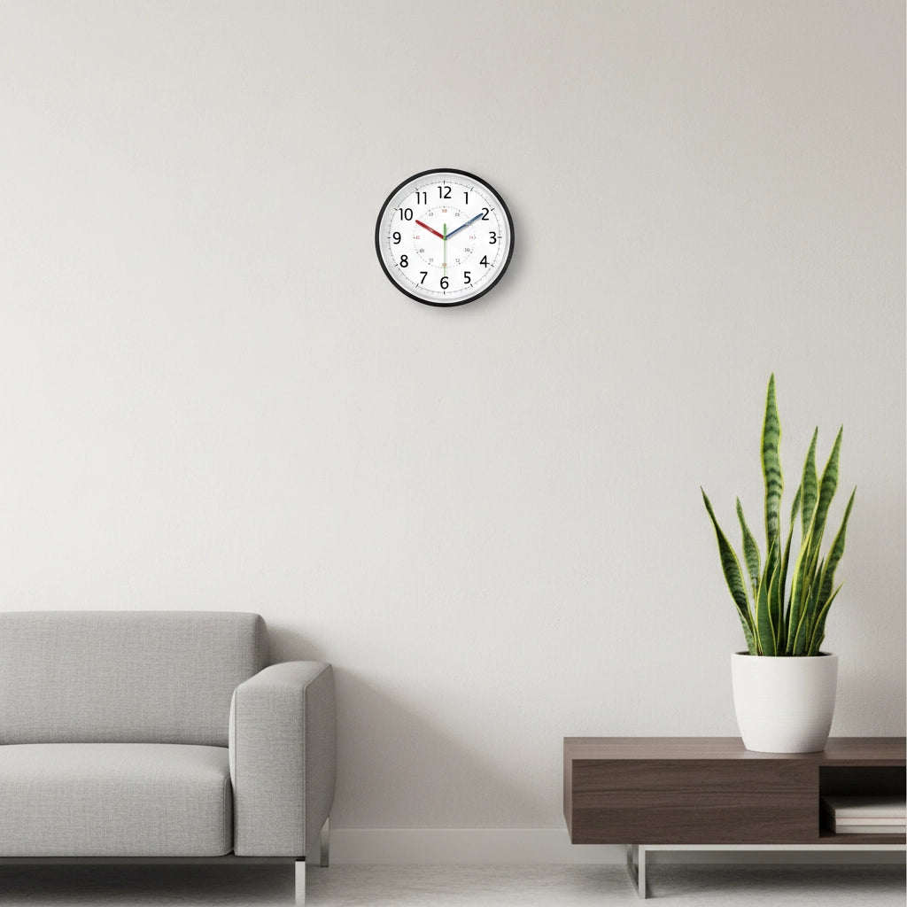 Horloge murale didactique couleurs primaires