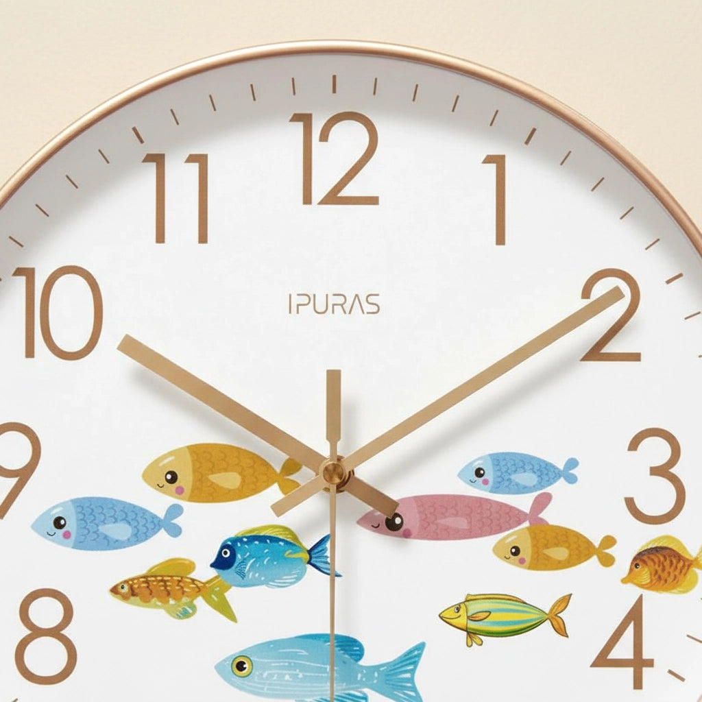 Horloge murale effet aquarium