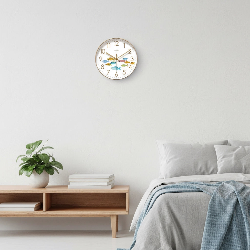 Horloge murale effet aquarium