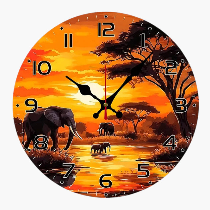 Horloge murale elephant 25 cm