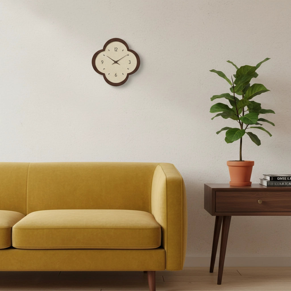 Horloge murale en bois naturel