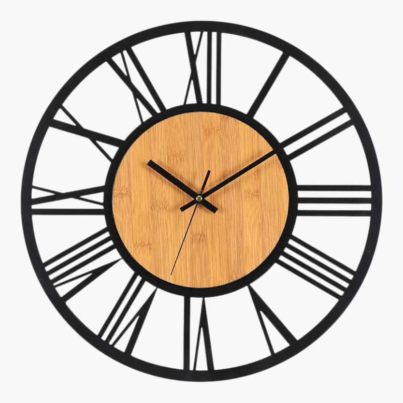 Horloge murale en fer noir 40 cm