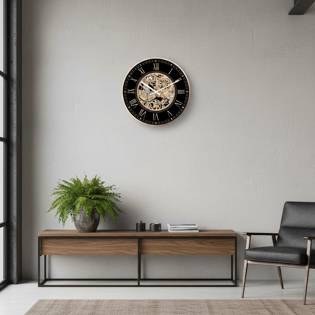 Horloge murale engrenage
