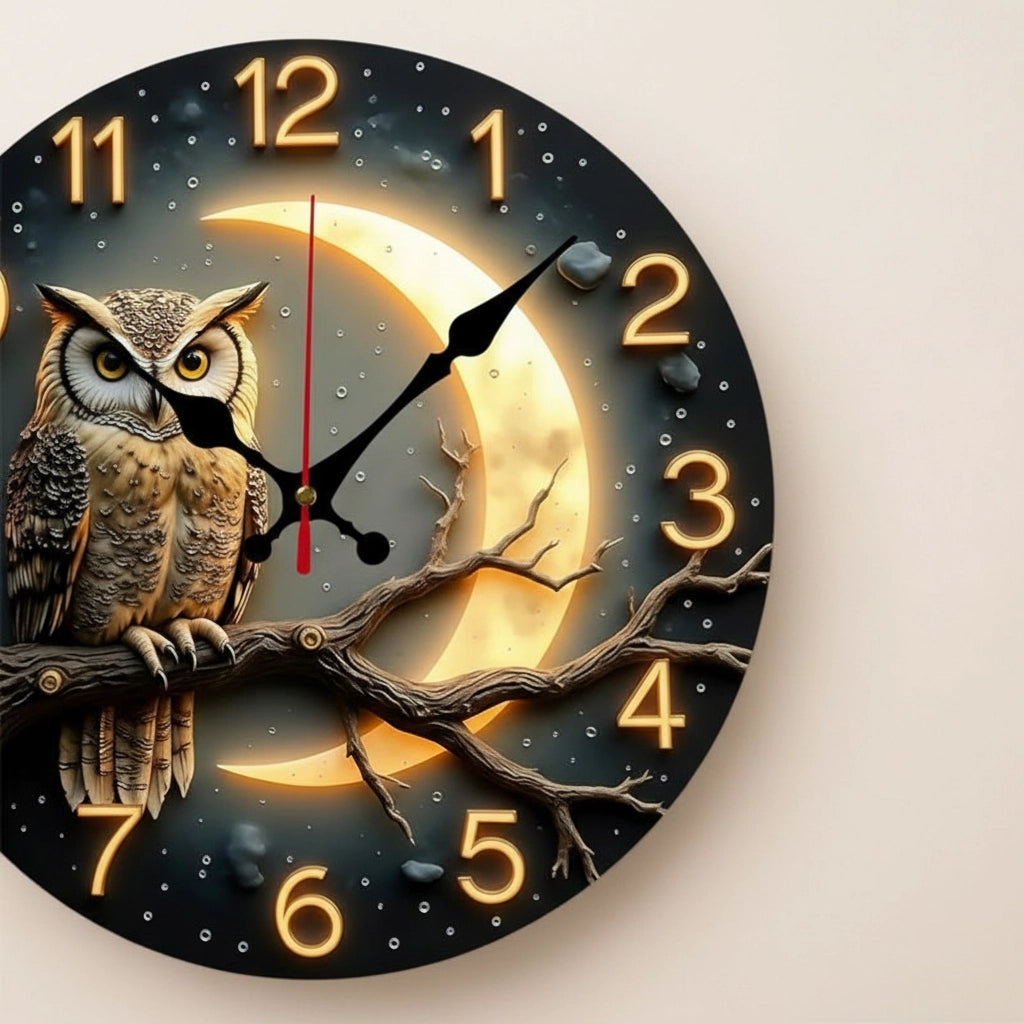 Horloge murale hibou