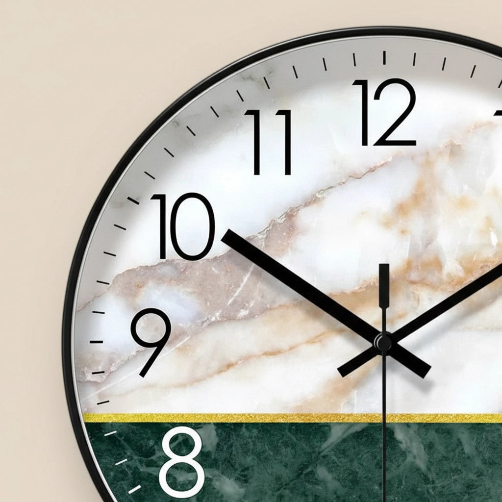 Horloge murale imprimé minéral silencieux