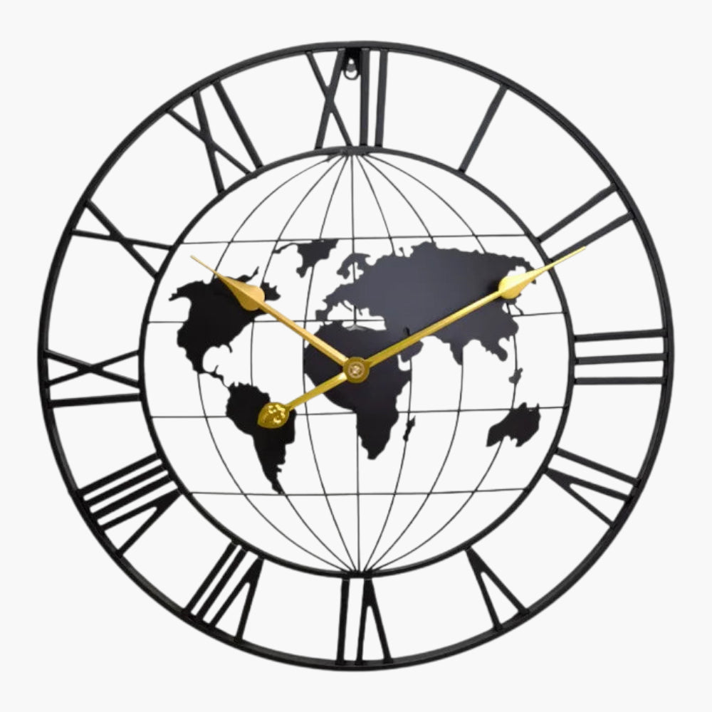 Horloge murale industrielle 60 cm Noir 60 cm