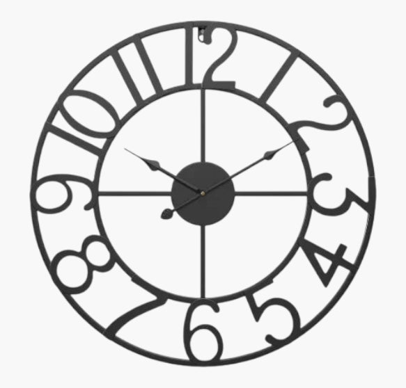 Horloge murale industrielle vintage Noir 40 cm