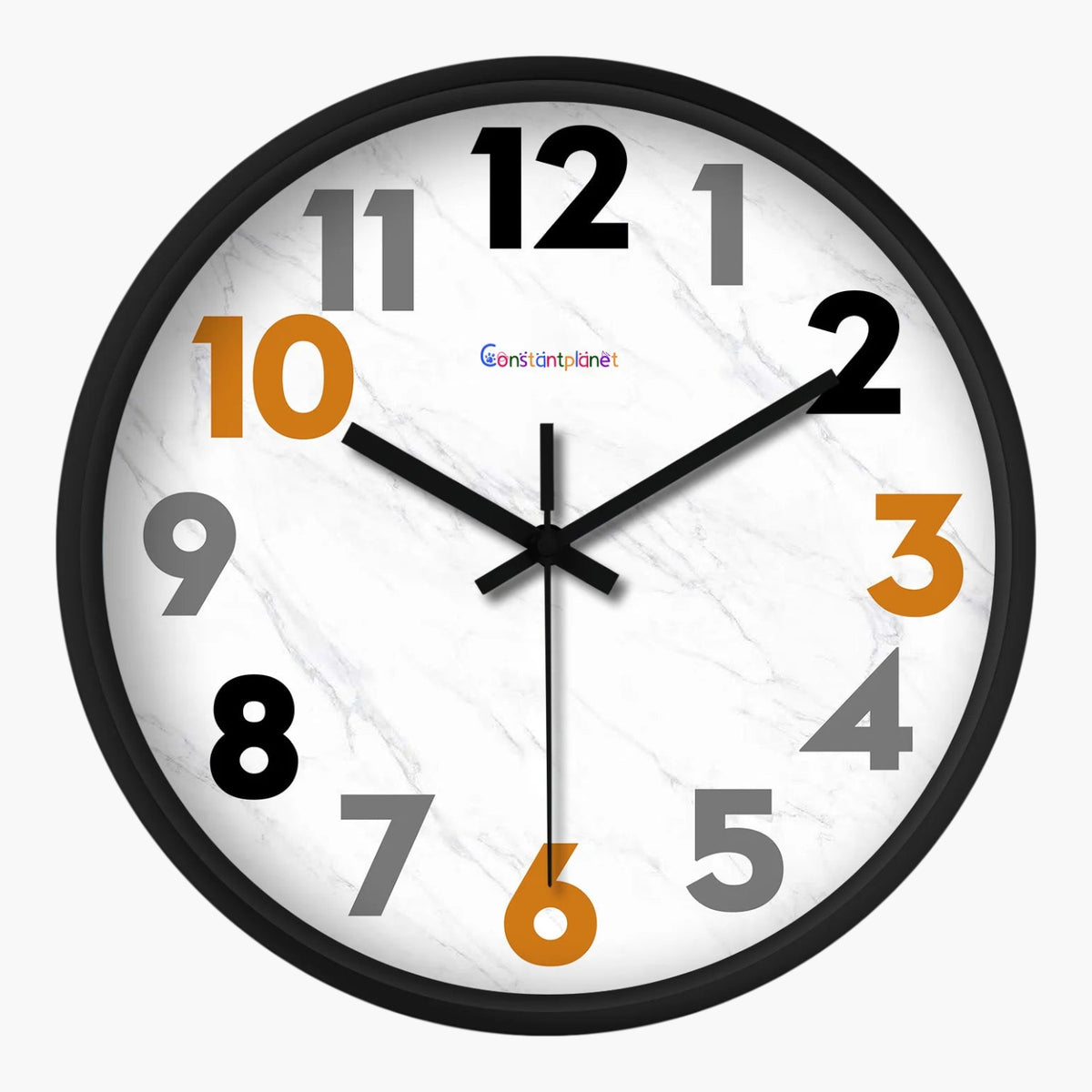 Horloge murale marbre compact ocre 20 cm