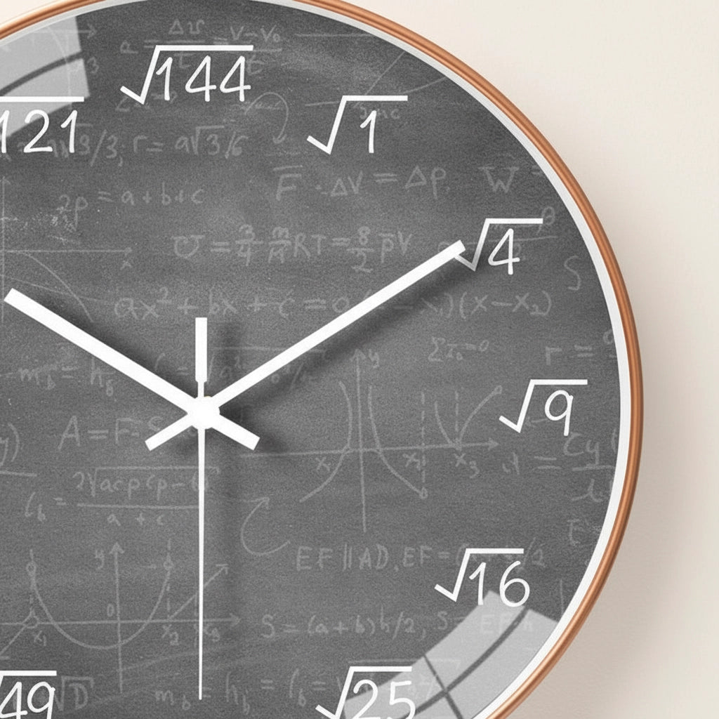Horloge murale mathématiques