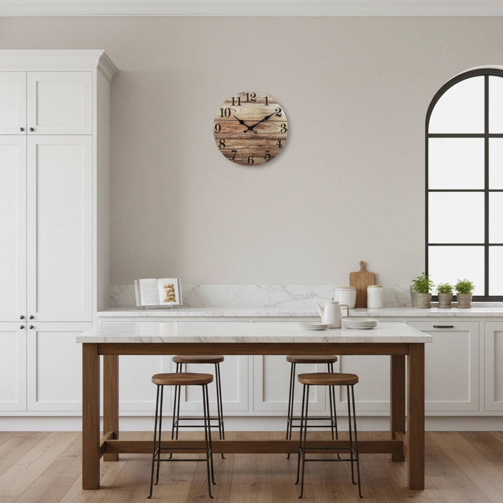 Horloge murale mdf rustique patiné Image