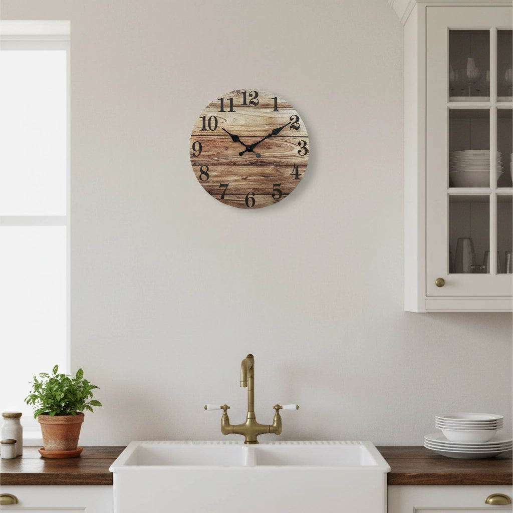 Horloge murale mdf rustique patiné Image