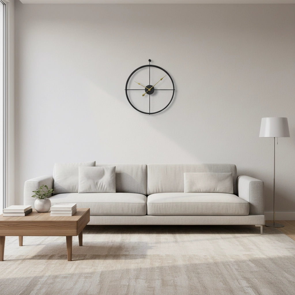 Horloge murale métal industriel