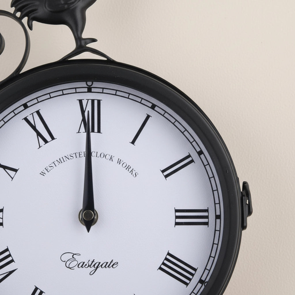 Horloge murale metal noir Image