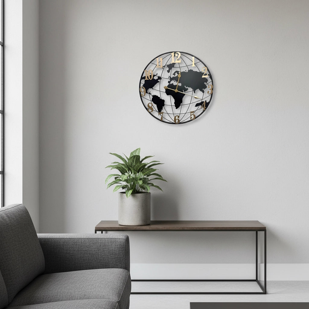 Horloge murale monde design