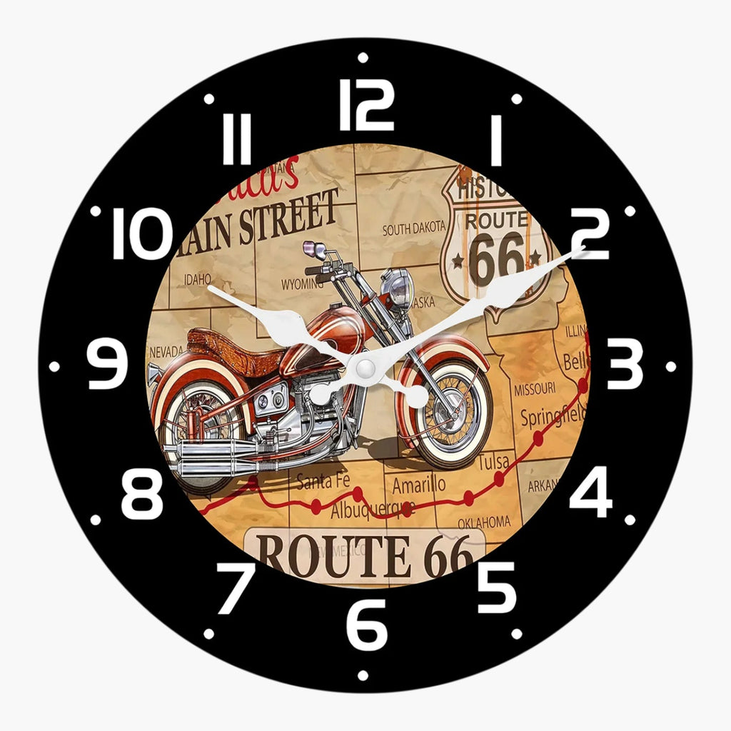 Horloge murale moto vintage