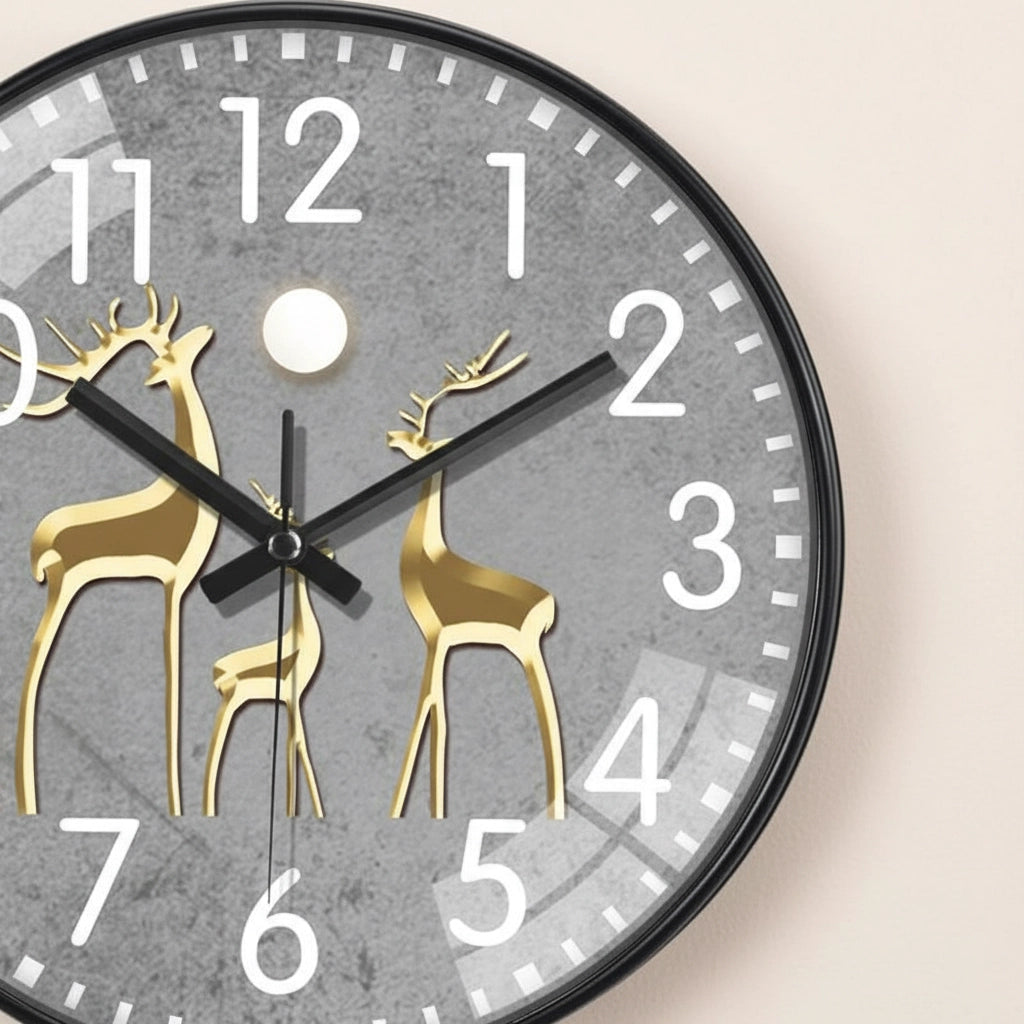 Horloge murale nordique verre trempé