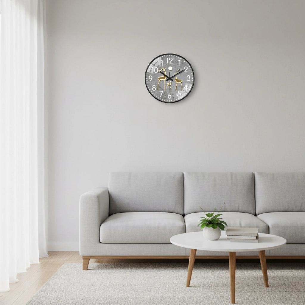 Horloge murale nordique verre trempé Image