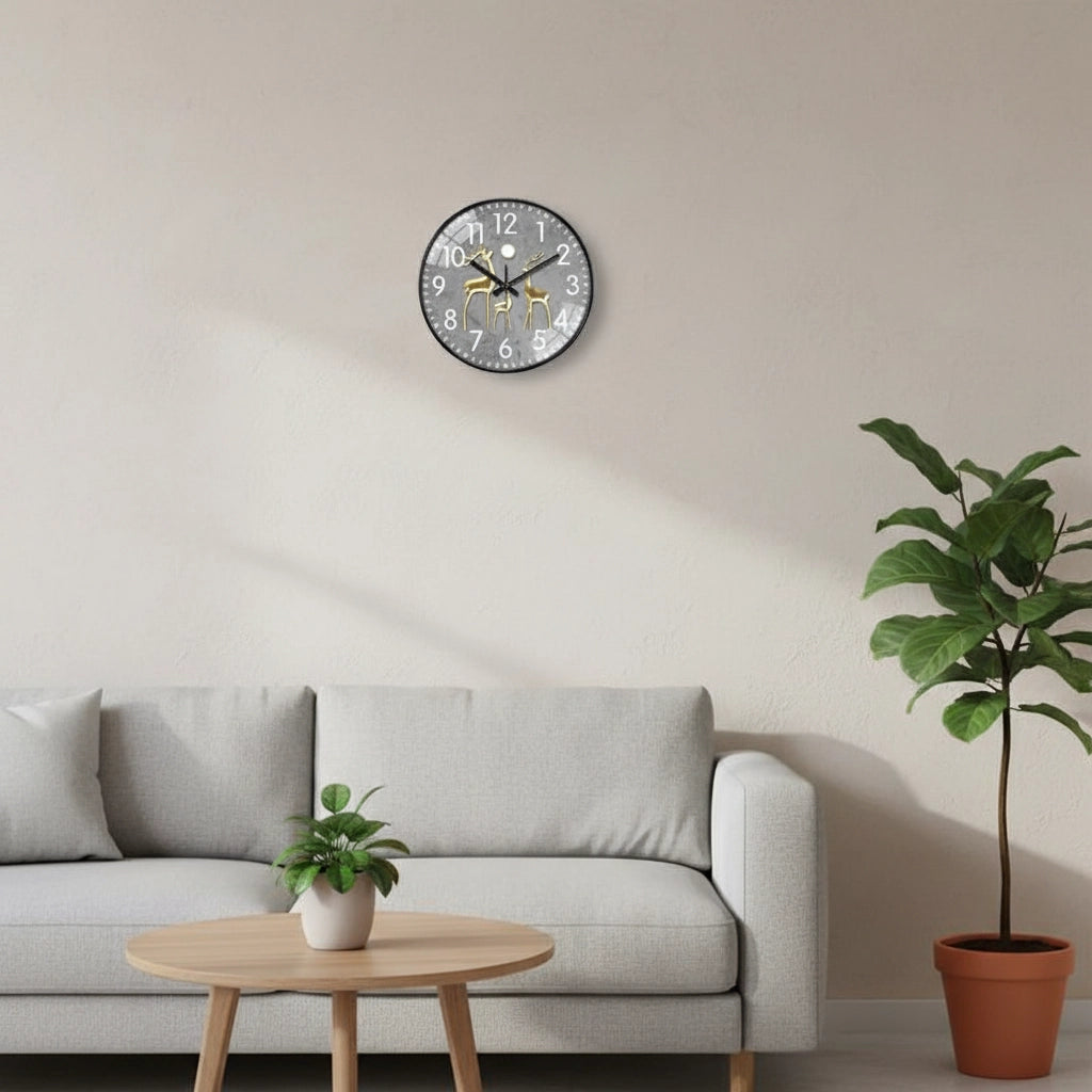 Horloge murale nordique verre trempé Image