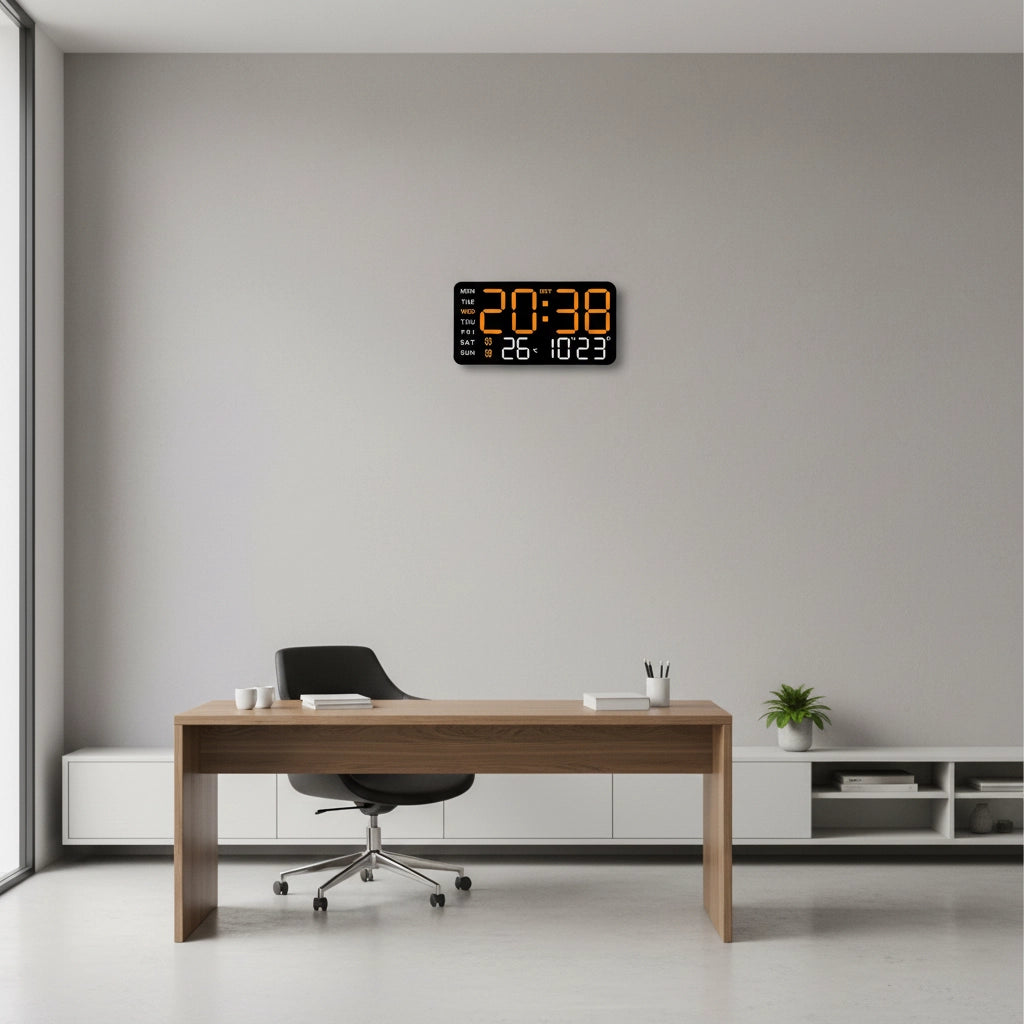 Horloge murale numérique led