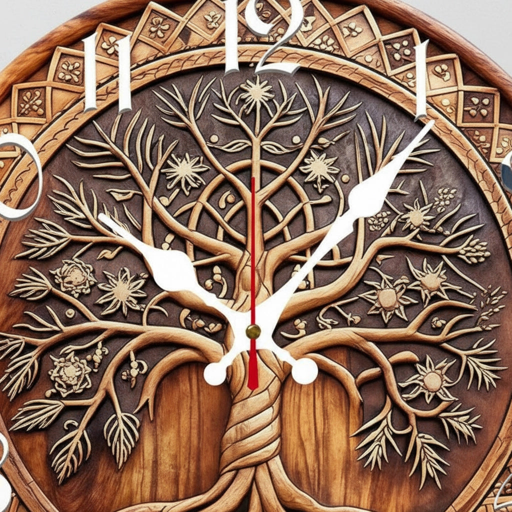 Horloge murale originale en bois