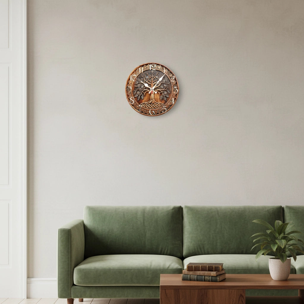 Horloge murale originale en bois