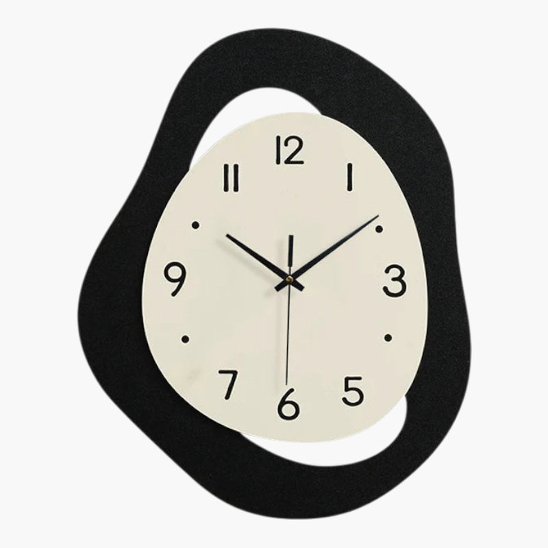 Horloge murale originale asymétrique Noir 30 cm