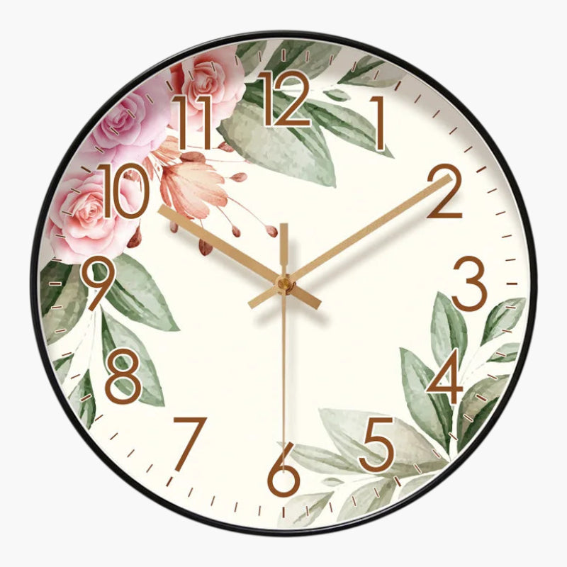 Horloge murale papillon Noir