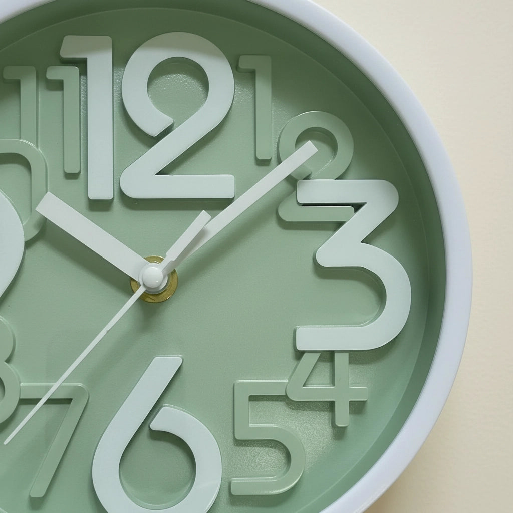 Horloge murale relief stéréo compacte