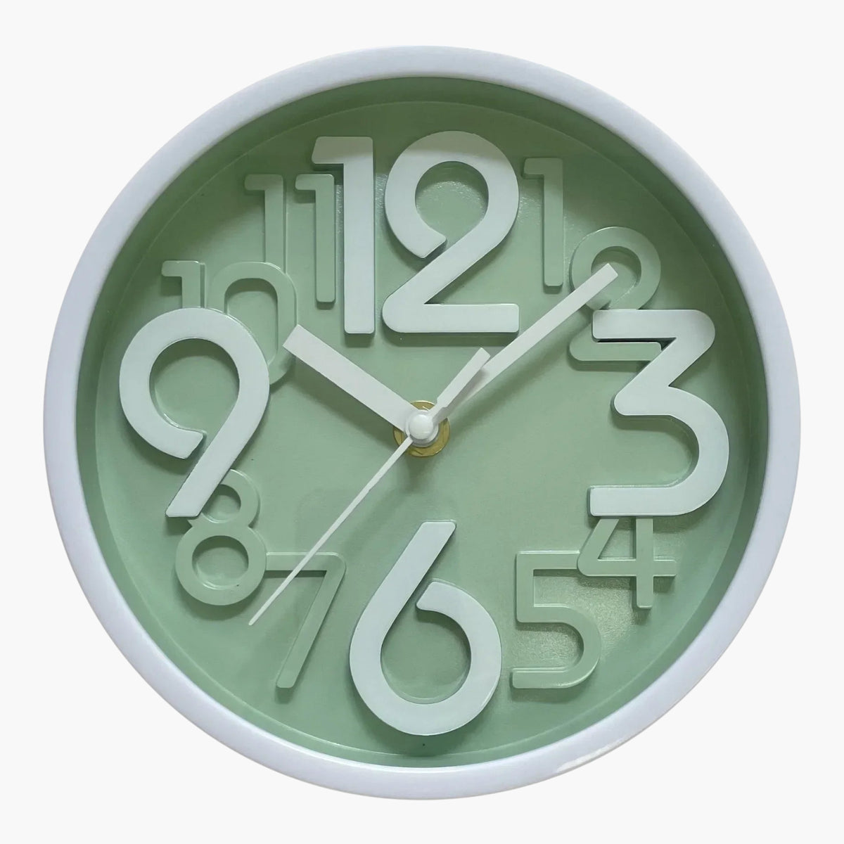 Horloge murale relief stéréo compacte Vert 20 cm