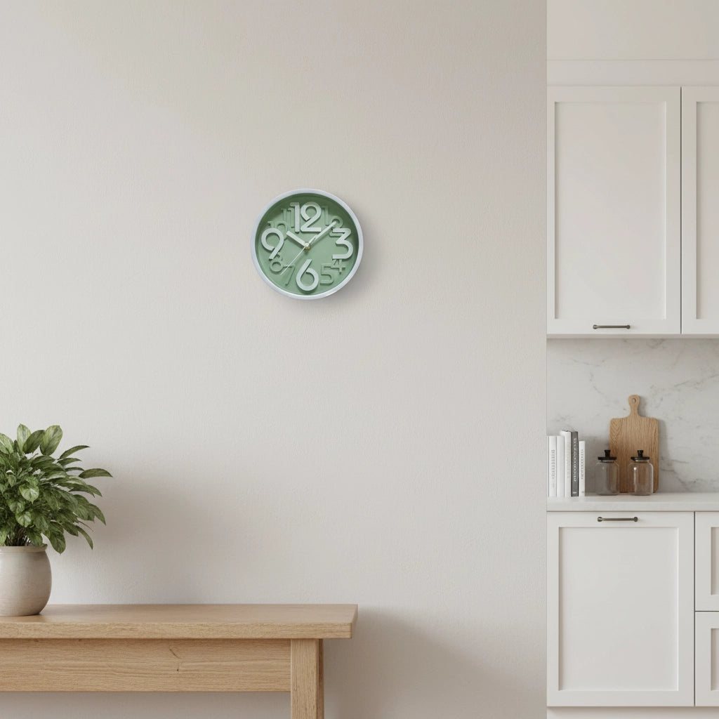 Horloge murale relief stéréo compacte