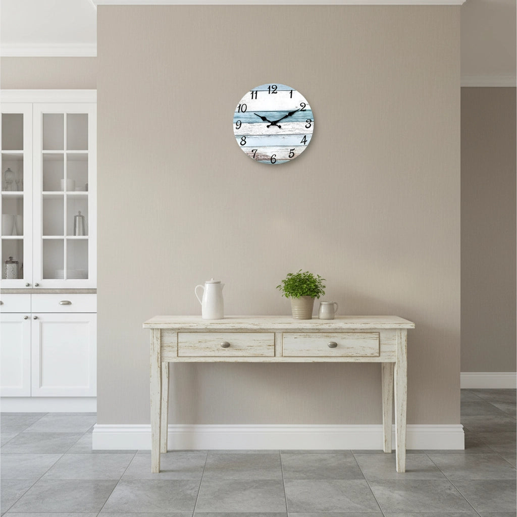 Horloge murale rivage côtier sweep