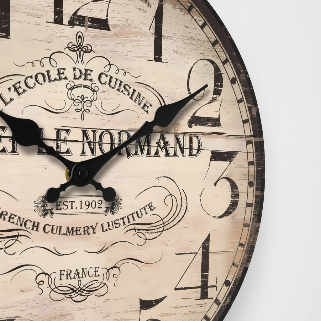Horloge murale rustique bois