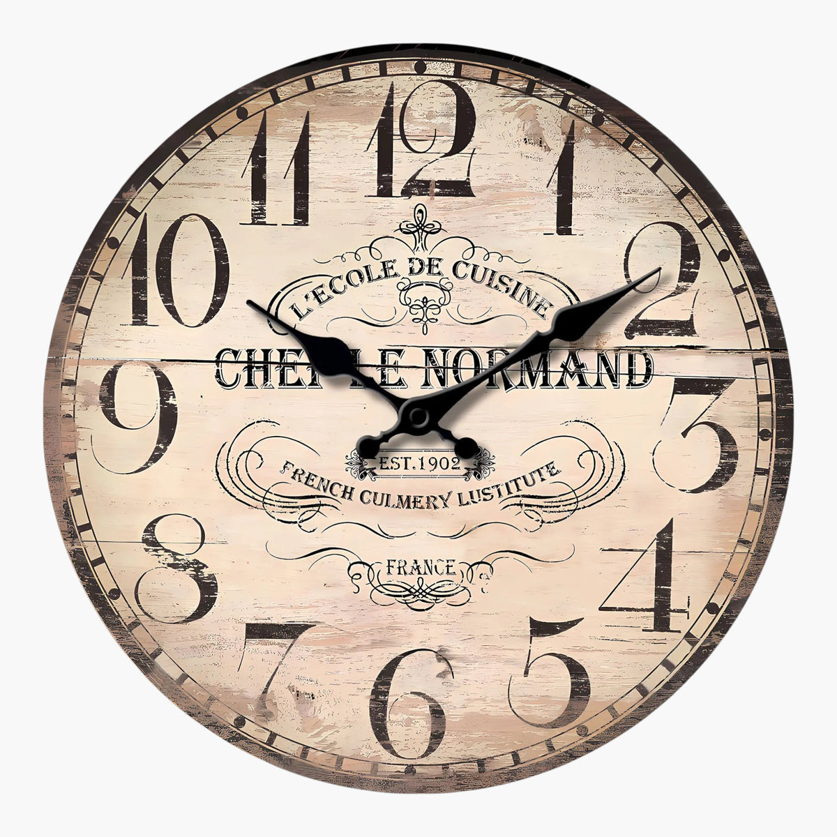 Horloge murale rustique bois