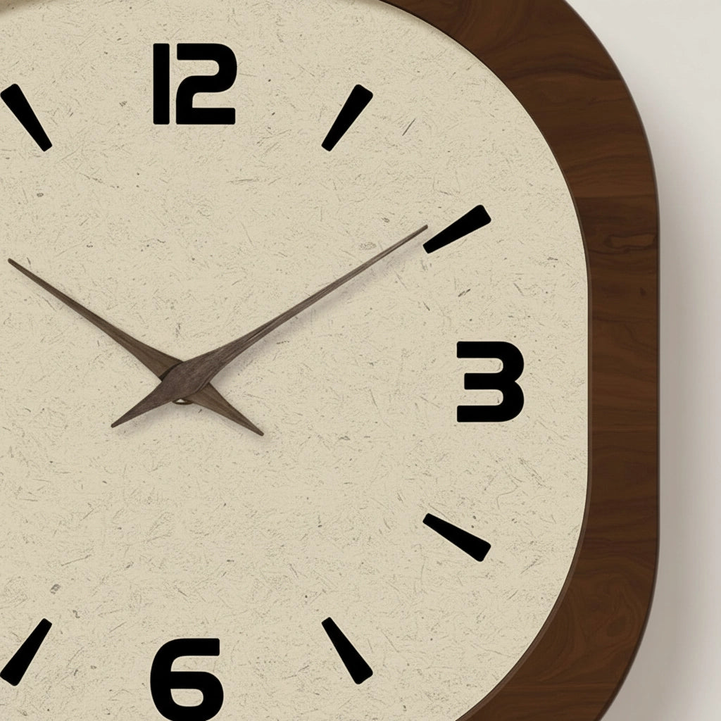 Horloge murale silencieuse bois Image