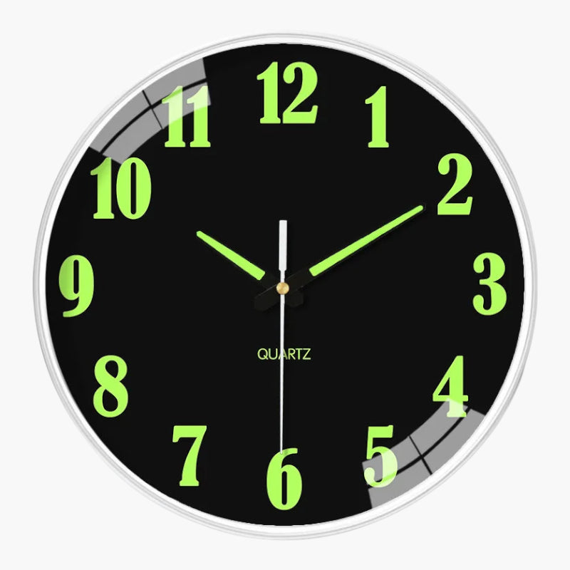 Horloge murale silencieuse luminescente 20 cm 20 cm