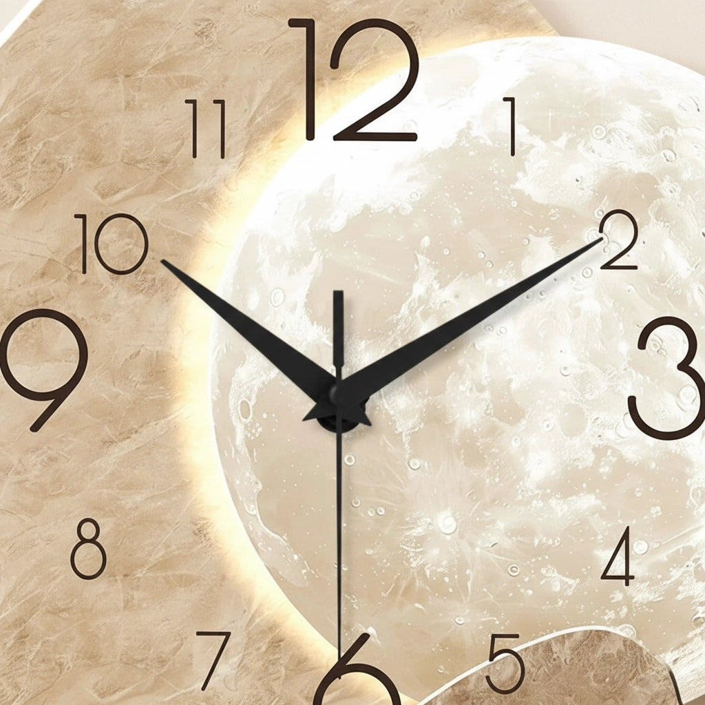 Horloge murale silencieuse lumineuse Image