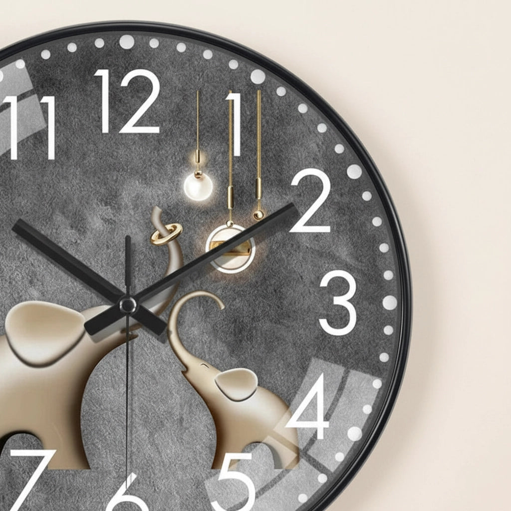 Horloge murale texture béton moderne